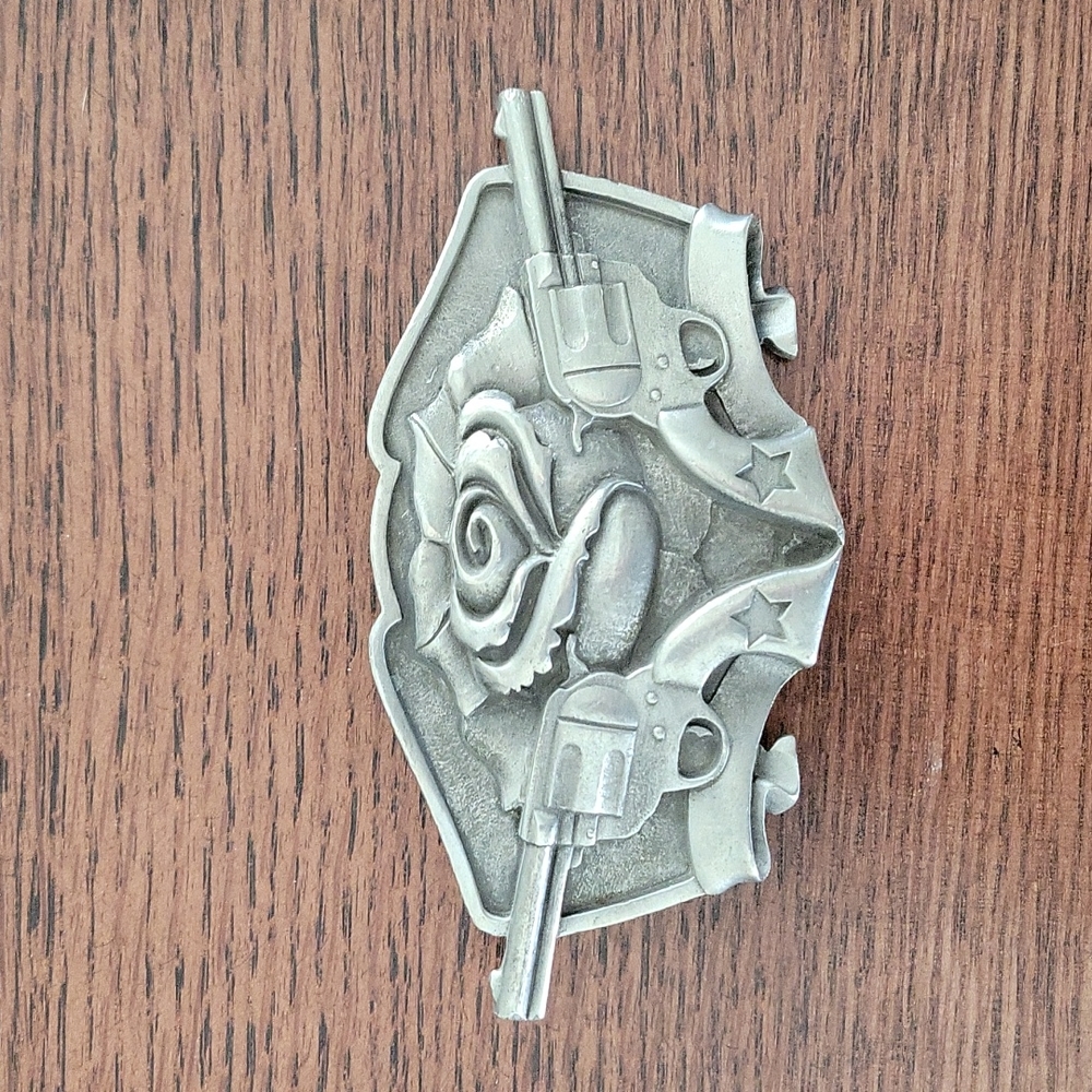 Famous Stars & Straps Silver Belt Buckle